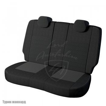 4 699 р. Чехлы для сидений Lord Autofashion Турин (жаккард) Hyundai Accent седан ТагАЗ (2001-2012) (Черный, вставка Мокка)  с доставкой в г. Йошкар-Ола. Увеличить фотографию 2