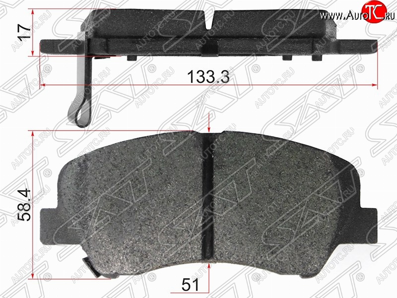 1 329 р. Колодки тормозные (передние) SAT Hyundai Solaris RBr седан дорестайлинг (2010-2014)  с доставкой в г. Йошкар-Ола