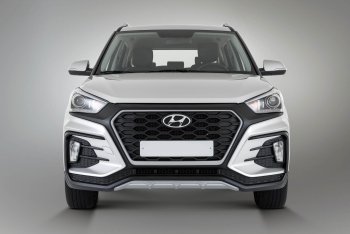 22 499 р. Передний бампер Xmug Hyundai Creta GS дорестайлинг (2015-2019) (Неокрашенный)  с доставкой в г. Йошкар-Ола. Увеличить фотографию 2