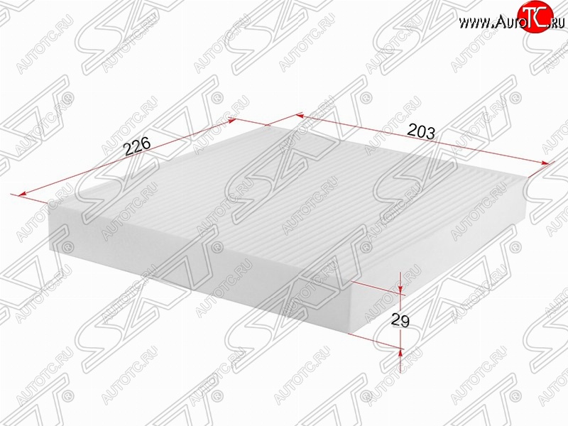 208 р. Фильтр салонный SAT (226х203х29 mm)  Hyundai Creta (GS), Solaris (HCR), Tucson (TL), KIA Rio (4 FB,  X-line,  4 YB,  X), Seltos, Sportage (4 QL)  с доставкой в г. Йошкар-Ола