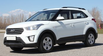 8 199 р. Комплект рейлингов АПС  Hyundai Creta  GS (2015-2021) дорестайлинг, рестайлинг (Серебристые без поперечин )  с доставкой в г. Йошкар-Ола. Увеличить фотографию 6