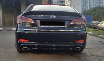 5 649 р. Юбка заднего бампера АВТОКРАТ Hyundai I40 1 VF рестайлинг седан (2015-2019) (Неокрашенная)  с доставкой в г. Йошкар-Ола. Увеличить фотографию 4