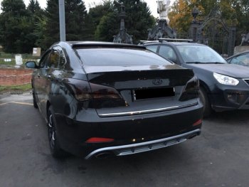 5 649 р. Юбка заднего бампера АВТОКРАТ Hyundai I40 1 VF рестайлинг седан (2015-2019) (Неокрашенная)  с доставкой в г. Йошкар-Ола. Увеличить фотографию 3