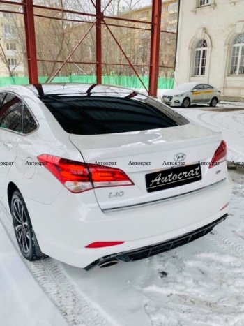 5 649 р. Юбка заднего бампера АВТОКРАТ Hyundai I40 1 VF рестайлинг седан (2015-2019) (Неокрашенная)  с доставкой в г. Йошкар-Ола. Увеличить фотографию 2