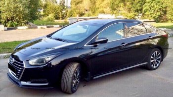 6 799 р. Накладки металлического порога АВТОКРАТ Hyundai I40 1 VF рестайлинг седан (2015-2019) (Неокрашенные)  с доставкой в г. Йошкар-Ола. Увеличить фотографию 2