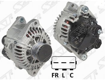 15 299 р. Генератор SAT (2,0/2,4, 12V 110A)  Hyundai IX35 ( LM,  NU) (2009-2025), Hyundai Santa Fe ( CM,  DM,  TM) (2009-2022), Hyundai Solaris  HCR (2017-2020), KIA Optima ( 3 TF,  4 JF,  JF) (2010-2020), KIA Sorento  XM (2009-2015)  с доставкой в г. Йошкар-Ола. Увеличить фотографию 1