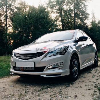 6 999 р. Решётка радиатора ZEUS Hyundai Solaris RBr седан рестайлинг (2014-2017) (Неокрашенная)  с доставкой в г. Йошкар-Ола. Увеличить фотографию 2