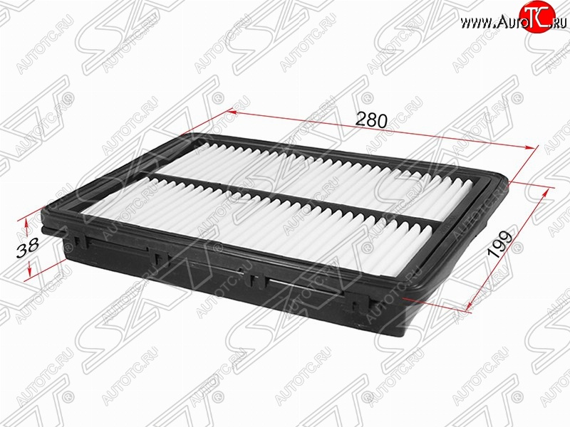 299 р. Фильтр воздушный двигателя (2.0, 2.4) SAT (280х199х38 mm)  Hyundai Sonata  LF (2017-2019), KIA Optima ( 4 JF,  JF) (2016-2020)  с доставкой в г. Йошкар-Ола