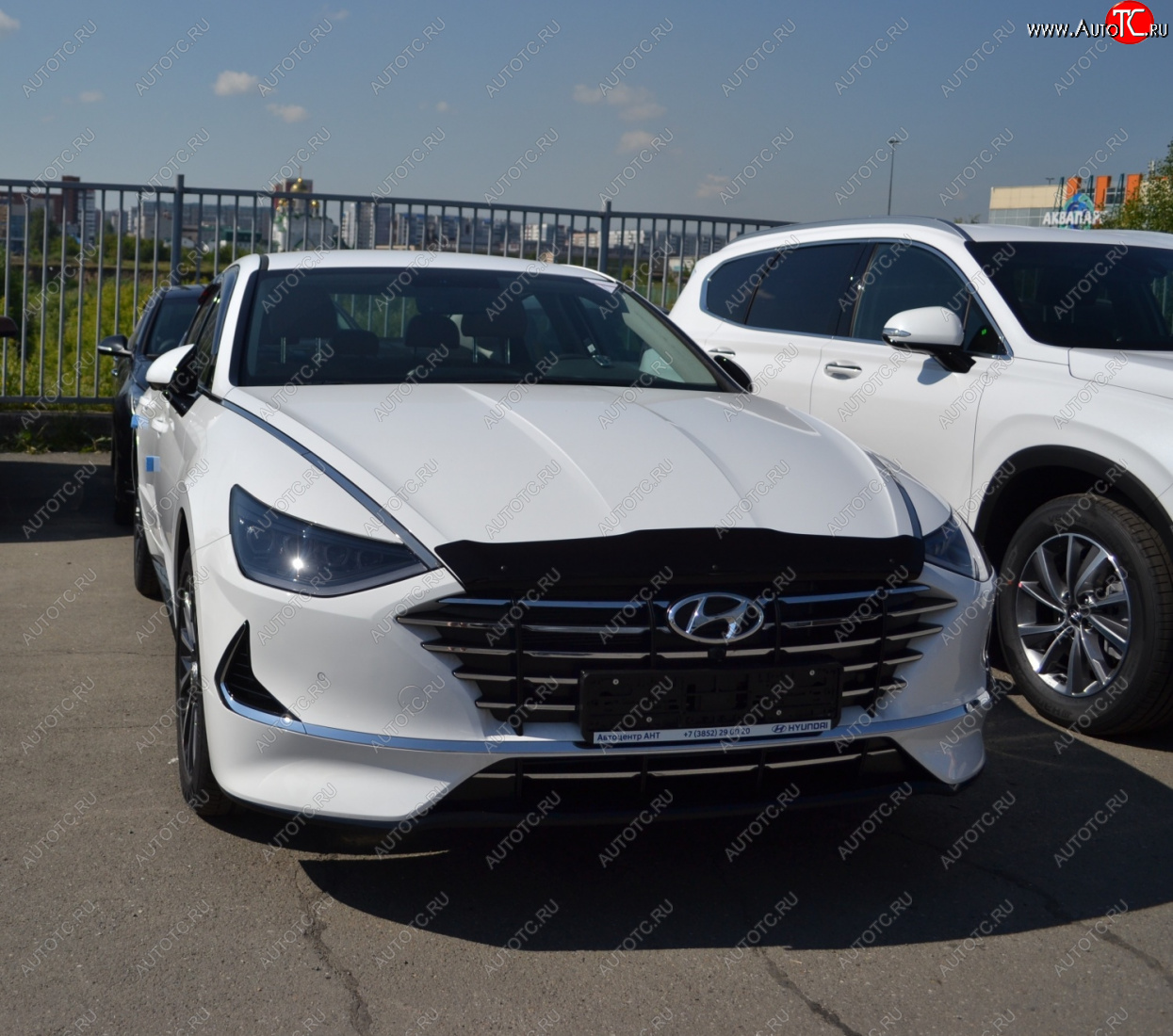 2 879 р. Дефлектор капота SIM  Hyundai Sonata  DN8 (2019-2022)  с доставкой в г. Йошкар-Ола