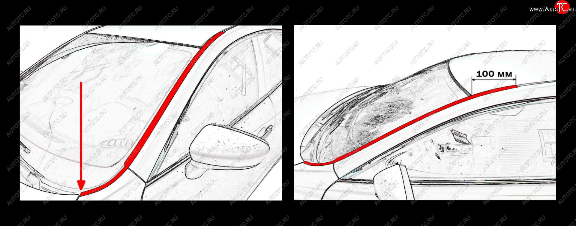 2 199 р. Водостоки лобового стекла Стрелка 11  Hyundai Sonata  EF (2001-2013) рестайлинг ТагАЗ  с доставкой в г. Йошкар-Ола