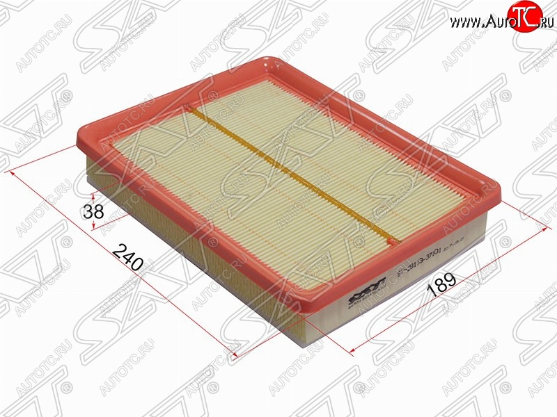 295 р. Фильтр воздушный двигателя SAT (240х180х38 mm)  Hyundai Trajet (1999-2008)  с доставкой в г. Йошкар-Ола