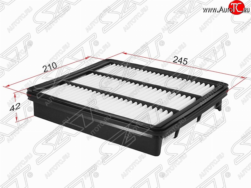 299 р. Фильтр воздушный двигателя SAT (245х210х42 mm)  Hyundai Terracan  HP (2001-2007) дорестайлинг, рестайлинг  с доставкой в г. Йошкар-Ола