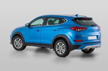 11 799 р. Накладка заднего бампера YT  Hyundai Tucson  TL (2015-2018) дорестайлинг (Неокрашенная)  с доставкой в г. Йошкар-Ола. Увеличить фотографию 3