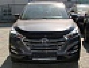 3 199 р. Дефлектор капота SIM  Hyundai Tucson  TL (2015-2018) дорестайлинг  с доставкой в г. Йошкар-Ола. Увеличить фотографию 2