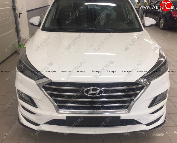 6 799 р. Юбка переднего бампера АВТОКРАТ Hyundai Tucson TL рестайлинг (2018-2021) (Неокрашенная)  с доставкой в г. Йошкар-Ола