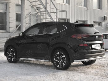 15 349 р. Защита заднего бампера (Ø63 мм, нержавейка) RUSSTAL  Hyundai Tucson  TL (2018-2021) рестайлинг  с доставкой в г. Йошкар-Ола. Увеличить фотографию 4