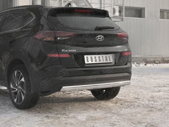 14 999 р. Защита заднего бампера (Ø75x42 мм, нержавейка) Russtal Hyundai Tucson TL рестайлинг (2018-2021)  с доставкой в г. Йошкар-Ола. Увеличить фотографию 4