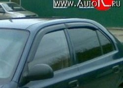 999 р. Комплект дефлекторов окон (ветровиков) 4 шт. Russtal  Hyundai Accent  седан ТагАЗ (2001-2012)  с доставкой в г. Йошкар-Ола. Увеличить фотографию 1