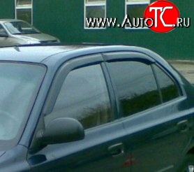 999 р. Комплект дефлекторов окон (ветровиков) 4 шт. Russtal  Hyundai Accent  седан ТагАЗ (2001-2012)  с доставкой в г. Йошкар-Ола