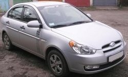 1 649 р. Реснички на фары CT v1 Hyundai Accent MC хэтчбек (2005-2011) (Неокрашенные)  с доставкой в г. Йошкар-Ола. Увеличить фотографию 2