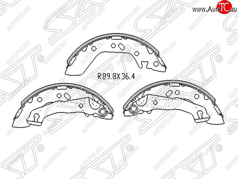 1 899 р. Колодки тормозные SAT (задние)  Hyundai Accent  седан ТагАЗ (2001-2012)  с доставкой в г. Йошкар-Ола