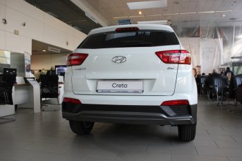 5 649 р. Накладка на задний бампер АвтоКрат Hyundai Creta GS дорестайлинг (2015-2019) (Неокрашенная)  с доставкой в г. Йошкар-Ола. Увеличить фотографию 2