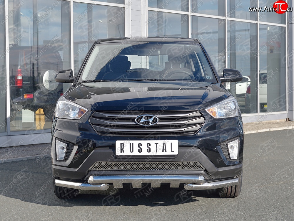 3 749 р. Защитная решётка в воздуховод бампера Berkut (нержавейка) Hyundai Creta GS дорестайлинг (2015-2019)  с доставкой в г. Йошкар-Ола