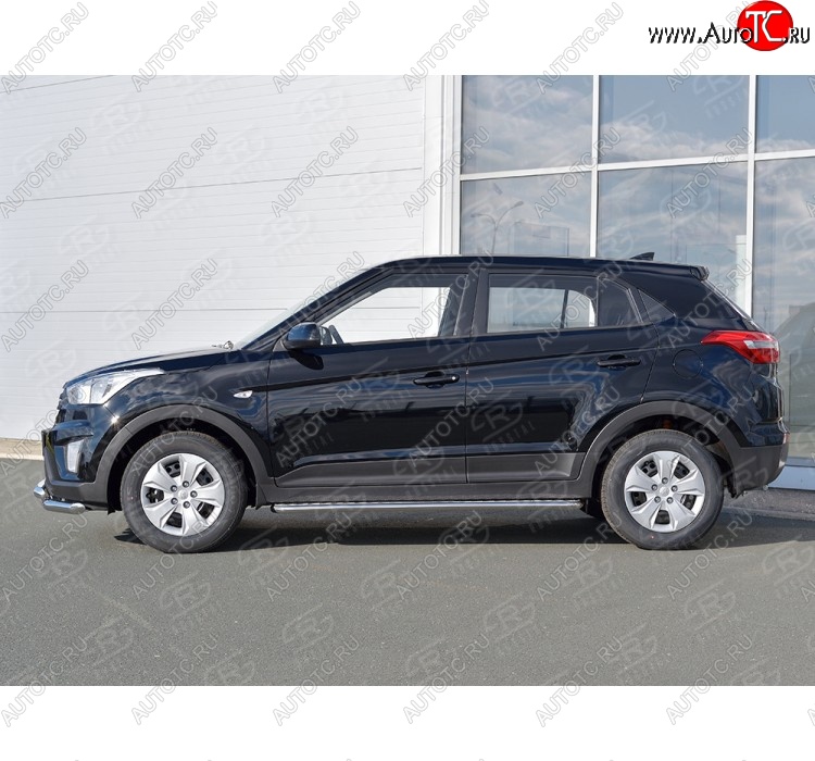 25 849 р. Широкая защита порогов с трубой d42 мм SLITKOFF v2 Hyundai Creta GS дорестайлинг (2015-2019)  с доставкой в г. Йошкар-Ола