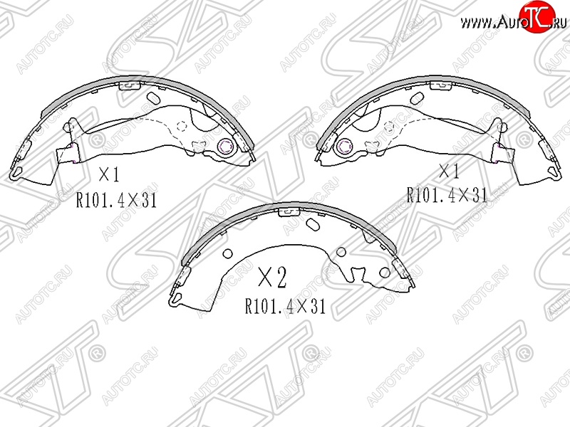 1 589 р. Колодки тормозные SAT (задние) Hyundai Solaris RBr седан дорестайлинг (2010-2014)  с доставкой в г. Йошкар-Ола