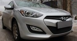 1 839 р. Сетка на бампер Russtal (черная) Hyundai I30 2 GD дорестайлинг универсал (2011-2015)  с доставкой в г. Йошкар-Ола. Увеличить фотографию 4