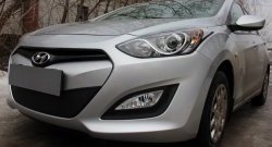 1 839 р. Сетка на бампер Russtal (черная) Hyundai I30 2 GD дорестайлинг универсал (2011-2015)  с доставкой в г. Йошкар-Ола. Увеличить фотографию 5