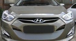 Сетка на бампер Russtal (хром) Hyundai I40 1 VF рестайлинг седан (2015-2019)