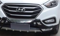 17 299 р. Накладка на передний бампер CT v2 Hyundai IX35 LM рестайлинг (2013-2018) (Неокрашенная)  с доставкой в г. Йошкар-Ола. Увеличить фотографию 2