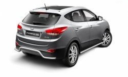 8 599 р. Защита порогов из круглой трубы диаметром 63 мм Petroil Tuning Hyundai IX35 LM рестайлинг (2013-2018) (Нержавеющая полированная сталь)  с доставкой в г. Йошкар-Ола. Увеличить фотографию 2