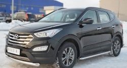 26 999 р. Широкая защита порогов SLITKOFF Hyundai Santa Fe DM дорестайлинг (2012-2016)  с доставкой в г. Йошкар-Ола. Увеличить фотографию 4