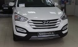 1 539 р. Сетка на бампер Russtal (хром) Hyundai Santa Fe DM дорестайлинг (2012-2016)  с доставкой в г. Йошкар-Ола. Увеличить фотографию 2