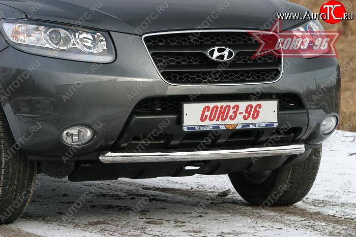 11 699 р. Защита переднего бампера одинарная Souz-96 (d60) Hyundai Santa Fe CM дорестайлинг (2006-2009)  с доставкой в г. Йошкар-Ола