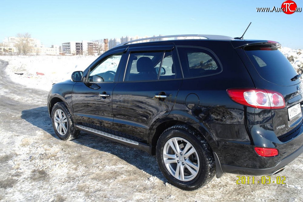 13 549 р. Пороги BMW Style Hyundai Santa Fe CM рестайлинг (2009-2012)  с доставкой в г. Йошкар-Ола