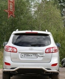 11 159 р. Защита заднего бампера Souz-96 (d60) Hyundai Santa Fe CM рестайлинг (2009-2012)  с доставкой в г. Йошкар-Ола. Увеличить фотографию 3