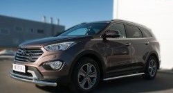 26 999 р. Широкая защита порогов SLITKOFF  Hyundai Grand Santa Fe  1 DM (2013-2016) дорестайлинг  с доставкой в г. Йошкар-Ола. Увеличить фотографию 4