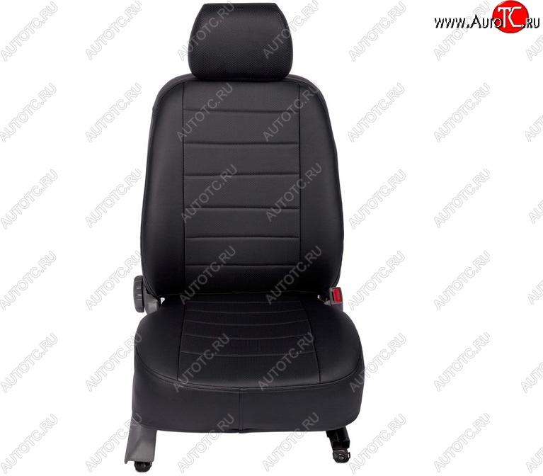 6 999 р. Чехлы Seintex (экокожа, 40/60)  Hyundai Solaris  HCR (2017-2022), KIA Rio  4 YB (2017-2025) (Цвет: черный/черный)  с доставкой в г. Йошкар-Ола