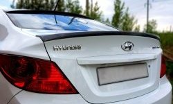 3 089 р. Козырёк на заднее стекло Драйв Hyundai Solaris RBr седан рестайлинг (2014-2017) (Неокрашенный)  с доставкой в г. Йошкар-Ола. Увеличить фотографию 3