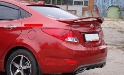 3 299 р. Козырёк на заднее лобовое стекло Sport v2 KIA Rio 3 QB рестайлинг седан (2015-2017) (Неокрашенный)  с доставкой в г. Йошкар-Ола. Увеличить фотографию 2