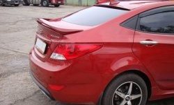 3 299 р. Козырёк на заднее лобовое стекло Sport v2 KIA Rio 3 QB рестайлинг седан (2015-2017) (Неокрашенный)  с доставкой в г. Йошкар-Ола. Увеличить фотографию 3