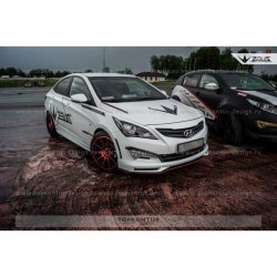 4 999 р. Пороги накладки TopKontur Design KIA Rio 3 QB рестайлинг седан (2015-2017) (Неокрашенные)  с доставкой в г. Йошкар-Ола. Увеличить фотографию 5