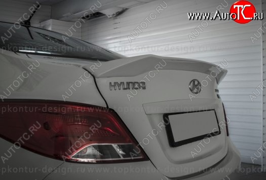 5 399 р. Лип спойлер Zeus Hyundai Solaris RBr седан дорестайлинг (2010-2014) (Неокрашенный)  с доставкой в г. Йошкар-Ола