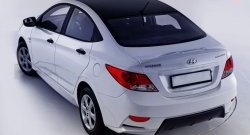 14 499 р. Задний бампер Sport Hyundai Solaris RBr седан дорестайлинг (2010-2014) (Неокрашенный)  с доставкой в г. Йошкар-Ола. Увеличить фотографию 2