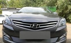 1 539 р. Сетка на бампер Russtal (хром) Hyundai Solaris RBr седан рестайлинг (2014-2017)  с доставкой в г. Йошкар-Ола. Увеличить фотографию 6