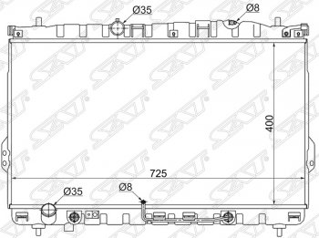 Радиатор двигателя SAT (пластинчатый, 2.0/2.0D/2.7, МКПП/АКПП) Hyundai (Хюндаи) Trajet (Трайджет) (1999-2008)