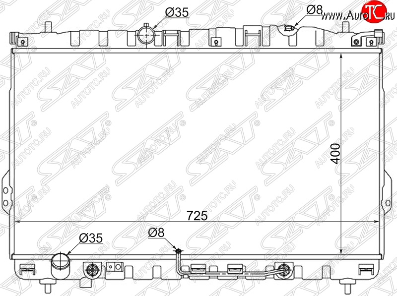 10 549 р. Радиатор двигателя SAT (пластинчатый, 2.0/2.0D/2.7, МКПП/АКПП)  Hyundai Trajet (1999-2008)  с доставкой в г. Йошкар-Ола